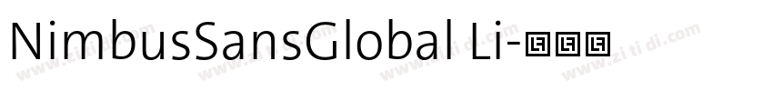 NimbusSansGlobal Li字体转换
